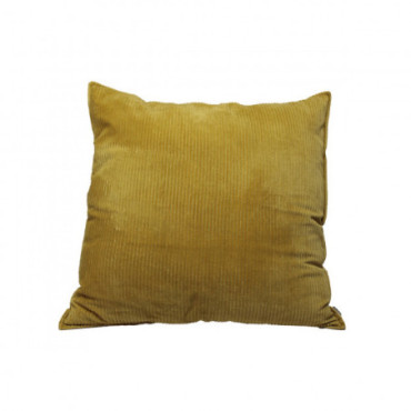 Coussin Velours Cotele 70X70 Moutarde