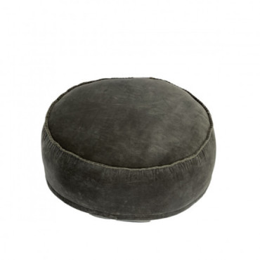 Pouf Velours Carbone