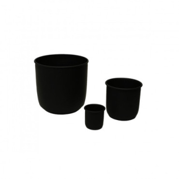 Cache-Pots Alu Martele Noir x3