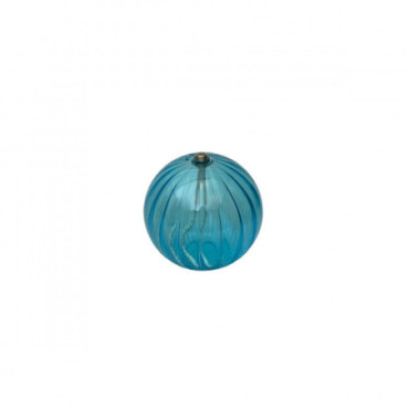 Lampe à huile Sphere Striee M Bleu Clair