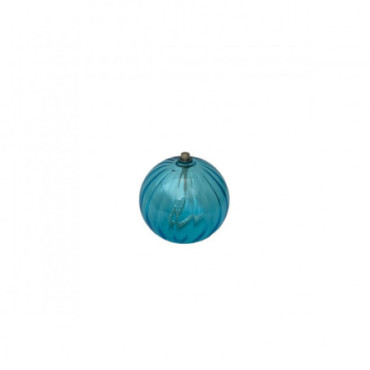 Lampe à huile Sphere Striee S Bleu Clair