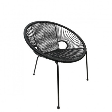 Fauteuil Wiker Noir