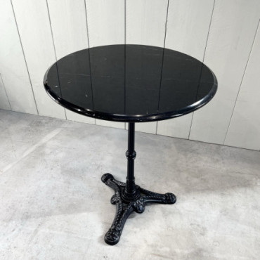 Table Bistrot Round Marbre Noir