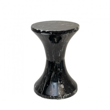 Tabouret Tam Tam Shiny Marbre Brillant Noir