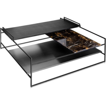 Table basse d'architecte grande taille noire