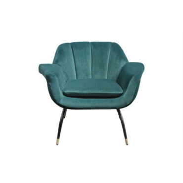 Fauteuil d'Abbaye en Velours Vert