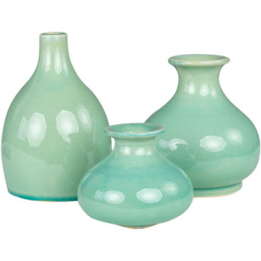 Lot de 3 vases Jade