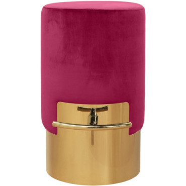 Tabouret de bar Ella en velours rubis