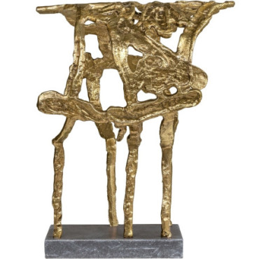 Sculpture en bronze de la vague sauvage