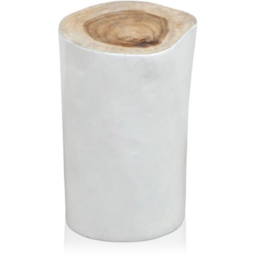 Tabouret Table d'Arbre Blanc