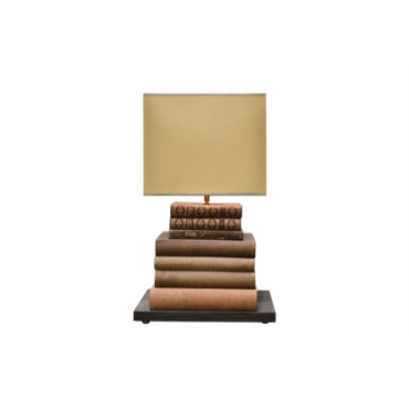 Lampe + abat-jour vieux livres 48