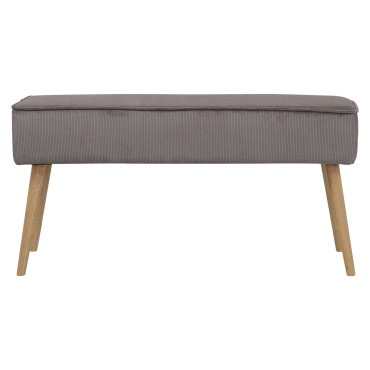 Banc velours côtelé taupe