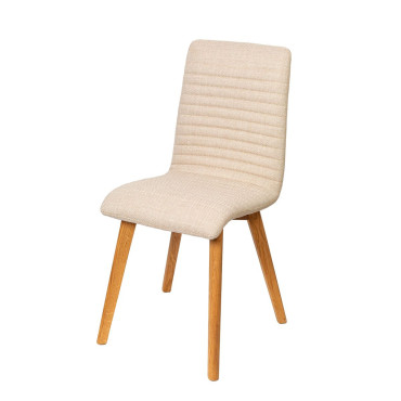 Chaise repas tissu écru