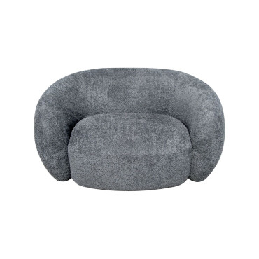 Fauteuil bouclette gris foncé recyclé