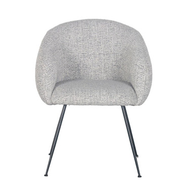 Fauteuil en tissu gris clair