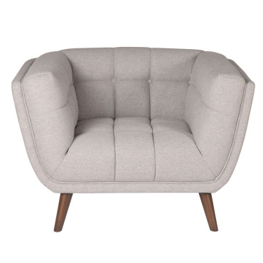 Fauteuil en tissu gris clair