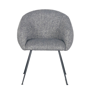 Fauteuil en tissu gris foncé