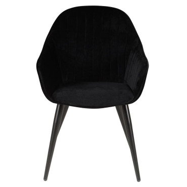 Fauteuil en velours noir