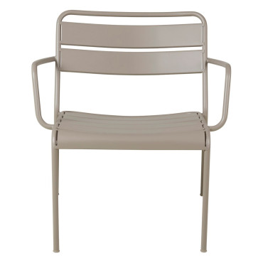 Fauteuil lounge outdoor métal taupe