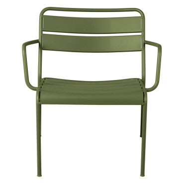 Fauteuil lounge outdoor métal vert foncé