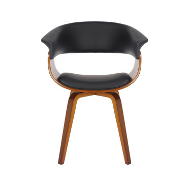 Fauteuil noir en PU