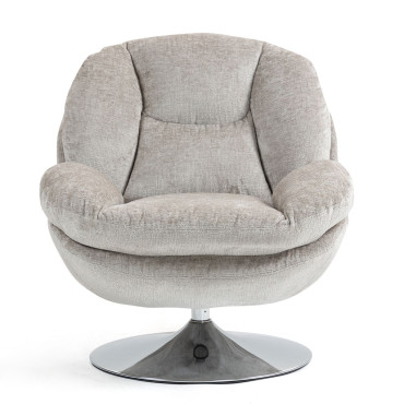 Fauteuil pivotant taupe