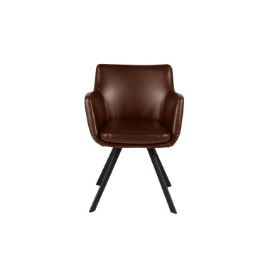 Fauteuil PU marron