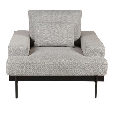 Fauteuil tissu gris clair