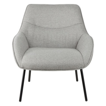 Fauteuil tissu gris clair