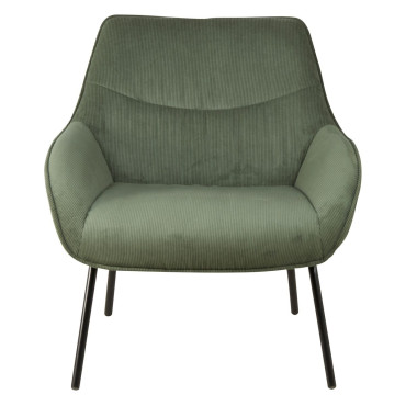 Fauteuil velours côtelé vert sapin