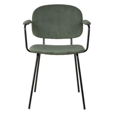 Fauteuil velours côtelé vert sapin