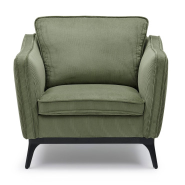 Fauteuil velours côtelé vert sapin