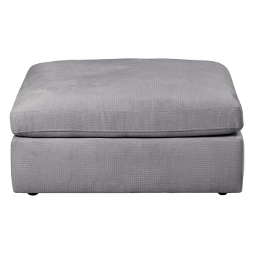 Pouf pour canapé 100cm tissu gris foncé