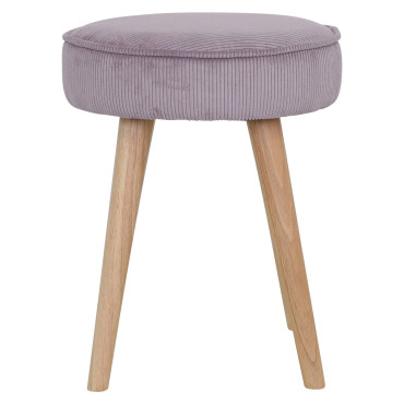 Pouf velours côtelé lilas