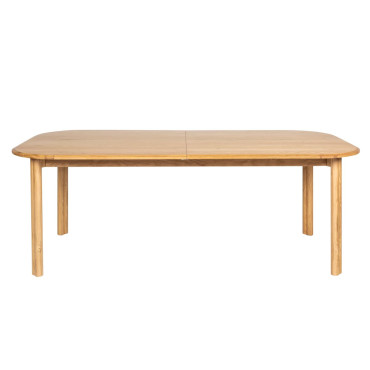 Table repas 200cm avec allonge chêne naturel