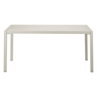 Table repas outdoor 160cm métal beige