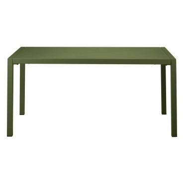 Table repas outdoor 160cm métal vert foncé