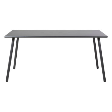 Table repas outdoor métal anthracite