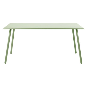 Table repas outdoor métal vert amande