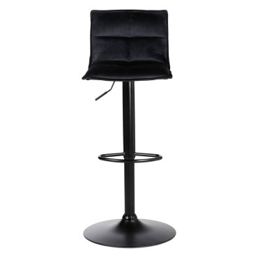 Tabouret de bar velours noir