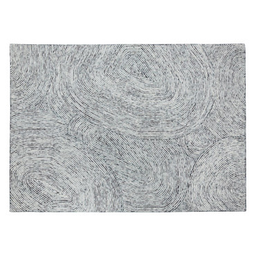 Tapis 200cm gris antrhacite et ivoire