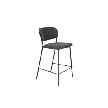 Tabouret de bar Jolien Noir/Gris foncé