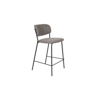 Tabouret de bar Jolien Noir/Gris