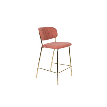 Tabouret de bar Jolien Doré/Rose