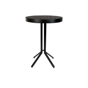 Table de bar Maze ronde noire