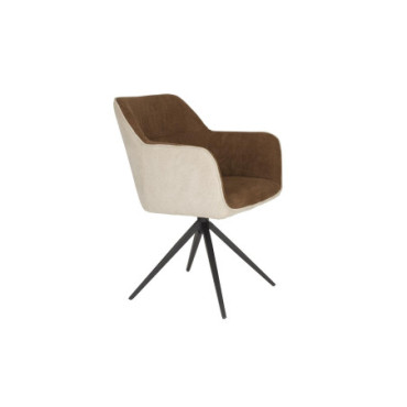 Fauteuil Daley Beige/Marron