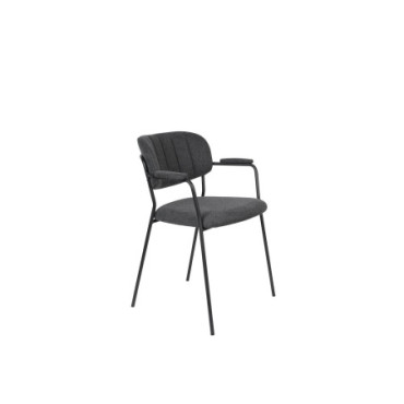 Fauteuil Jolien Noir/Gris Foncé