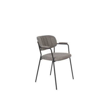 Fauteuil Jolien Noir/Gris