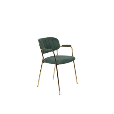 Fauteuil Jolien Doré/Vert Foncé