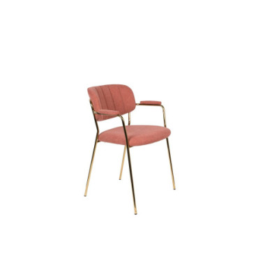 Fauteuil Jolien Doré/Rose